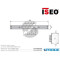 FRONTALE ACCIAIO CROMATO I28 104000608000 ISEO PER SERRATURE BLINDATE 608D 668G 668M