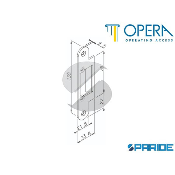 FRONTALE CORTO 03310R OPERA PER INCONTRI ELETTRICI SERIE OMNIA RADIAL
