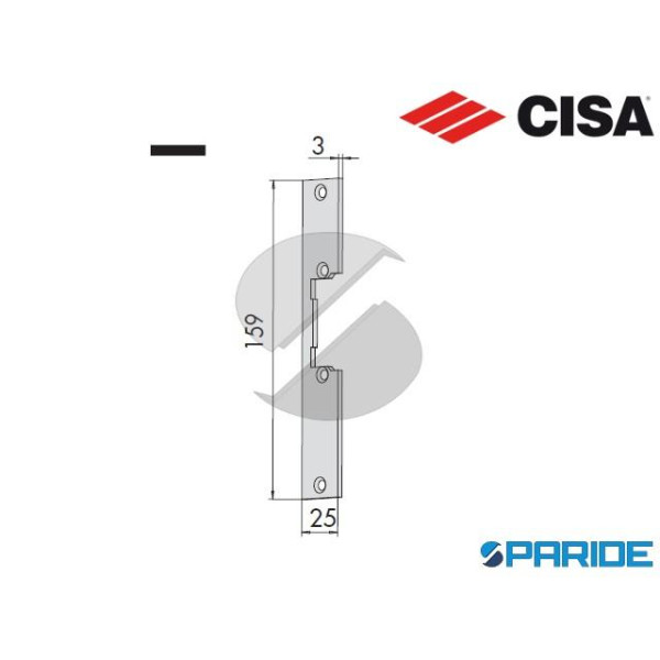 FRONTALE REVERSIBILE INOX 05005 00 0 20 CISA