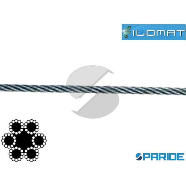 FUNE ZINCATA D 2 MM 72 FILI UNI 7298 MT 100