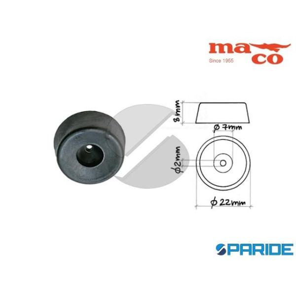 GOMMINO MORBIDO D 22 MM TRONCOCONICO 0139 MACO