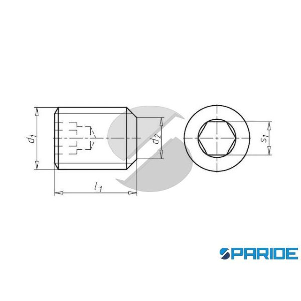 GRANO INOX A PUNTA COPPA M 5X30 DIN 916 ISO 4029 UNI 5929