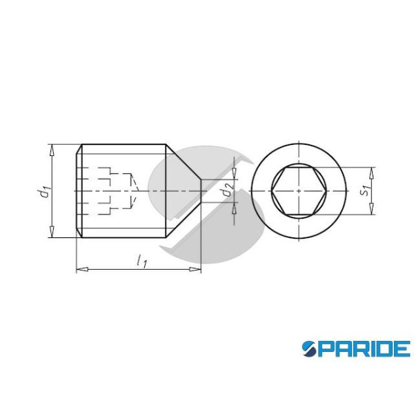 GRANO ZINCATO A PUNTA M 3X14 DIN 914 ISO 4027 UNI 5927