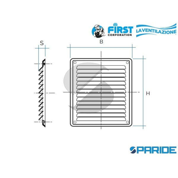 GRIGLIA DA SOVRAPPORRE 175X146 MM IN PLASTICA BIANCA CON RETE E DOSATORE