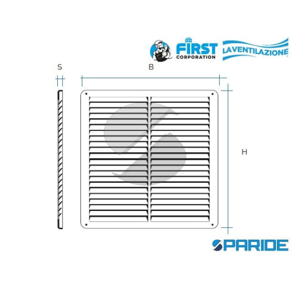 GRIGLIA DA SOVRAPPORRE 240X240 MM IN METALLO ALLUMINIO ARGENTO CON RETE