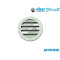 GRIGLIA TONDA AD INCASSO D 96 MM FORO D 77 MM IN PLASTICA BIANCA CON RETE
