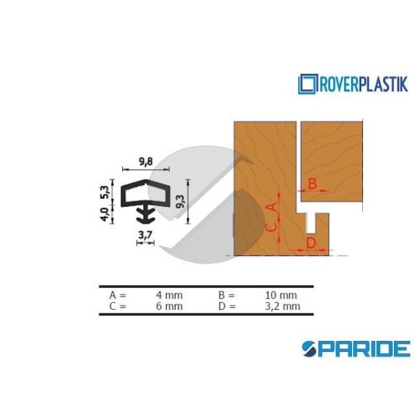 GUARNIZIONE A 174 AC MARRONE PER PORTE INTERNE IN ...