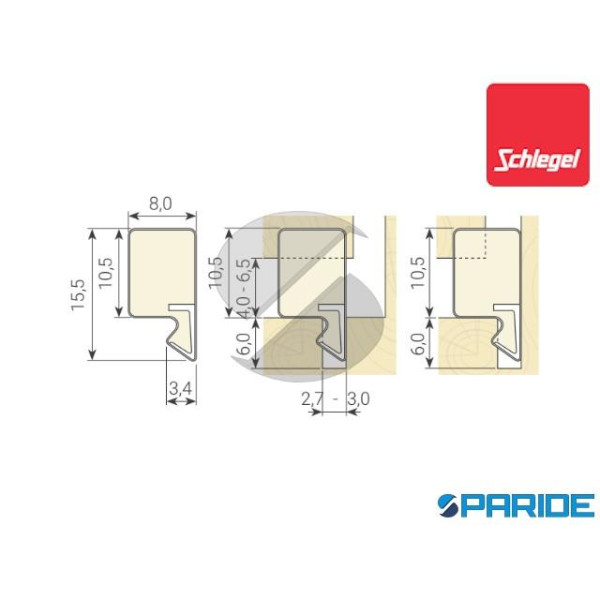 GUARNIZIONE QL 3012 MARRONE RAL 8019 SCHLEGEL PER ...