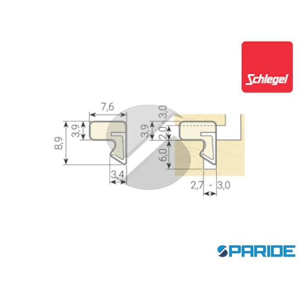 GUARNIZIONE QL 3013 BIANCO RAL 9003 SCHLEGEL PER F...