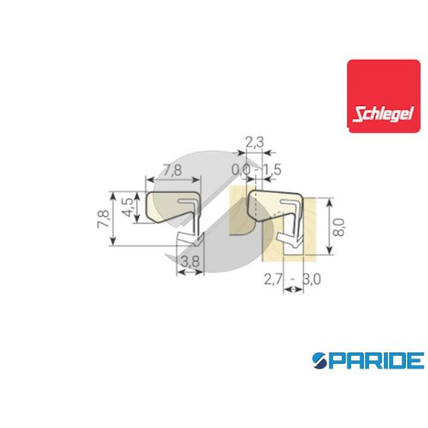 GUARNIZIONE QL 3070 BIANCO RAL 9003 SCHLEGEL PER F...