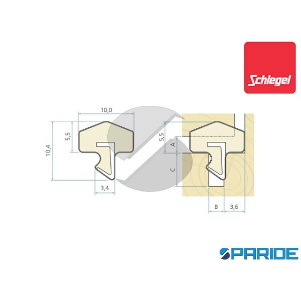 GUARNIZIONE QL 55 BIANCO RAL 9003 SCHLEGEL PER FINESTRE IN LEGNO