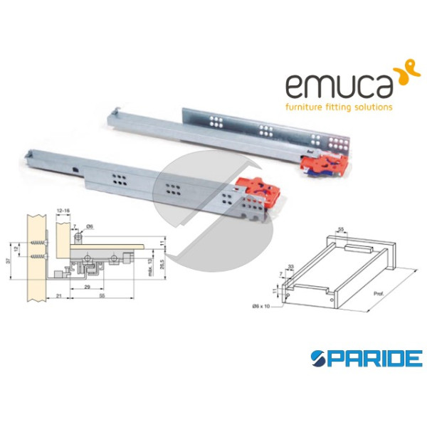 GUIDA SLIPPE 440 AD ESTRAZIONE TOTALE SOFT E AGGANCIO 4002905 EMUCA
