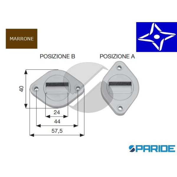 GUIDACINGHIA NYLON GIREVOLE MARRONE CON SPAZZOLINO...