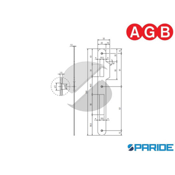 INCONTRO 22X238 BRONZATO B005901122 AGB BORDO TONDO