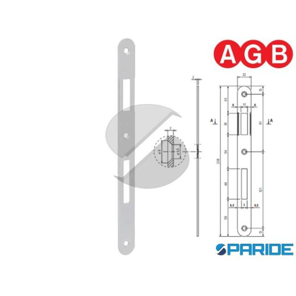 INCONTRO 22X238 CROMO OPACO B005900134 AGB CON BOR...