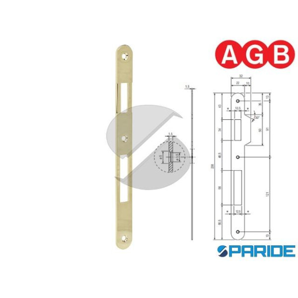 INCONTRO 22X238 OTTONE LUCIDO B005901503 AGB BORDO...