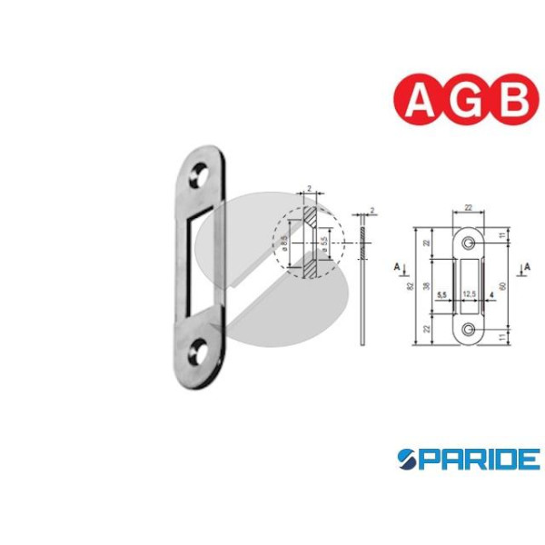 INCONTRO 22X82 CROMO OPACO B010004034 AGB BORDO TO...