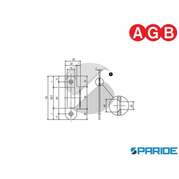 INCONTRO EASY MATIC CROMO OPACO B014021534 AGB SPESSORE PORTA 35