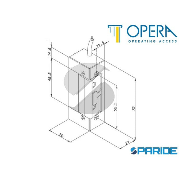 INCONTRO ELETTRICO 34822 OPERA SERIE OMNIA 1000 REVERSIBILE