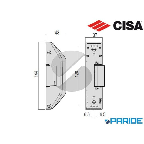 INCONTRO ELETTRICO SENZA ANTIRIPETITORE 07A83 07 0 CISA 24V CC