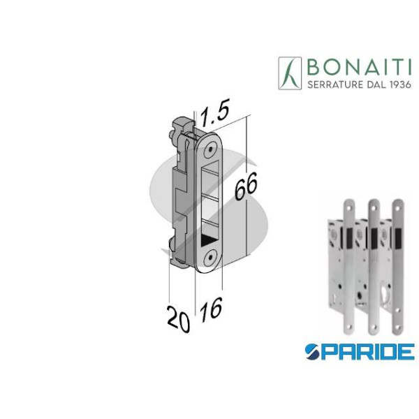 INCONTRO MAGNETICO B-FIVE GAL100095 CROMO OPACO BO...