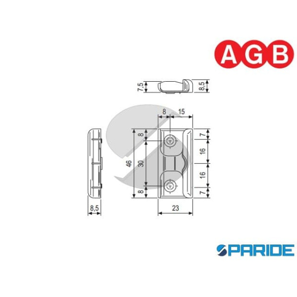 INCONTRO NOTTOLINO S23 PER SICURTOP ARIA 12 A13 A48010CR02 AGB