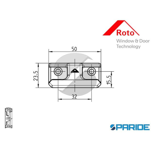 INCONTRO NOTTOLINO V A12 I13 PB24 532873 ROTO AVVITABILE RINFORZATO