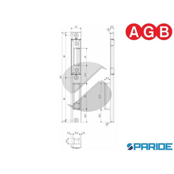 INCONTRO REGISTRABILE A4 DX F851DC0915 SCROCCO+CATENACCIO SICURTOP AGB ARTECH