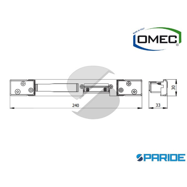 INCONTRO REGOLABILE INOX 02896XEL60 OMEC PER SERRATURA ELETTRICA