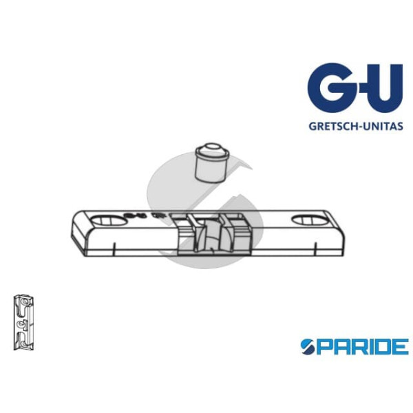 INCONTRO SCROCCO PORTA A12 INTERASSE 9 CON RULLO G-U