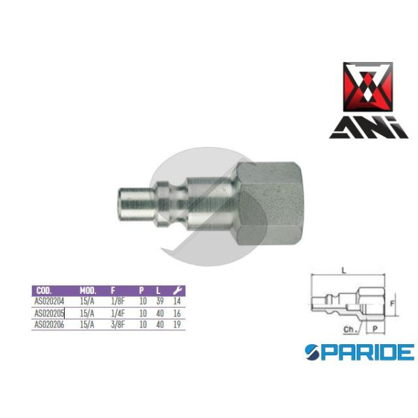 INNESTO RAPIDO 1\4 FEMMINA 15\A AS020205 PROFILO I...