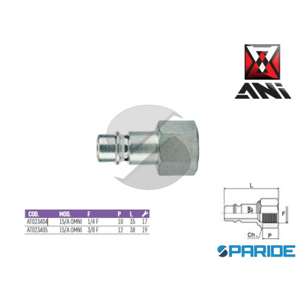 INNESTO RAPIDO 1\4 FEMMINA 15\A OMNI AT023404 PROF...
