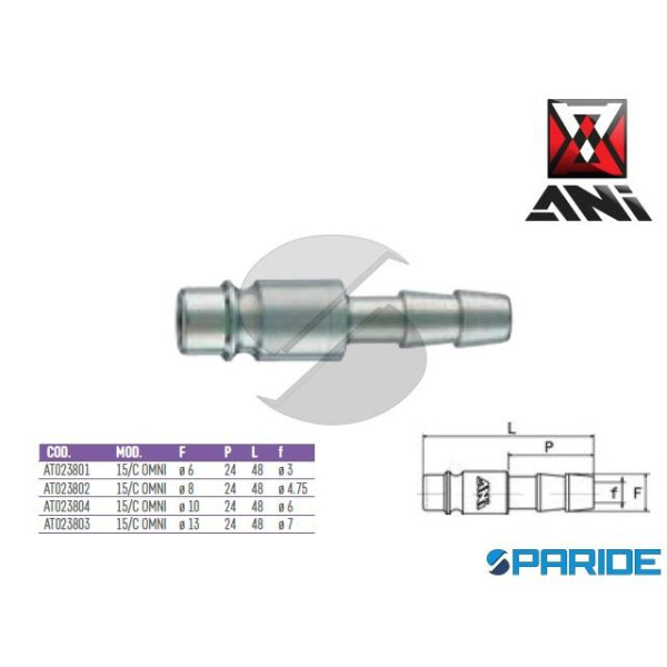 INNESTO RAPIDO D 9 MM 15\C OMNI AT023802 PROFILO G...