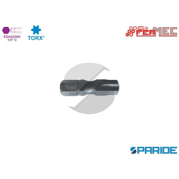 INSERTO 1\4 TORX TX 25 L 25 MM 2925 FERMEC IMPACT