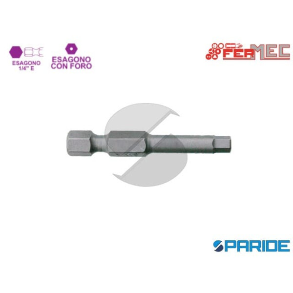 INSERTO BRUGOLA 1\4 E CON FORO 3 MM L 50 MM FERMEC