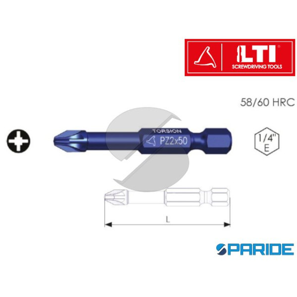 INSERTO CROCE 1\4 E TORSION PZ3 L 50 MM LTI