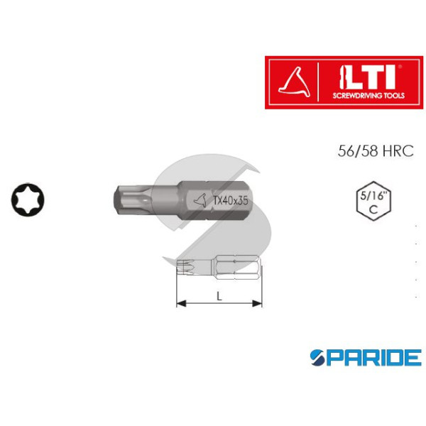 INSERTO CROCE 1\4 STANDARD TX45 L 35 MM LTI