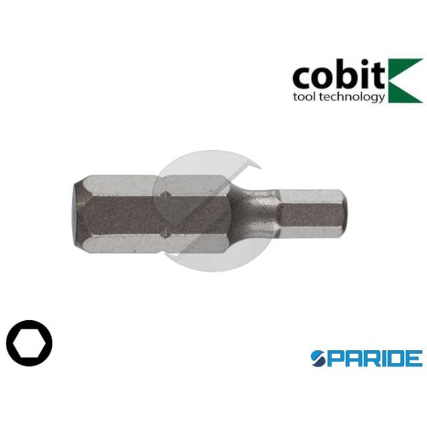 INSERTO ESAGONALE 1\4 E 8 L 25 MM C 6,3 COBIT