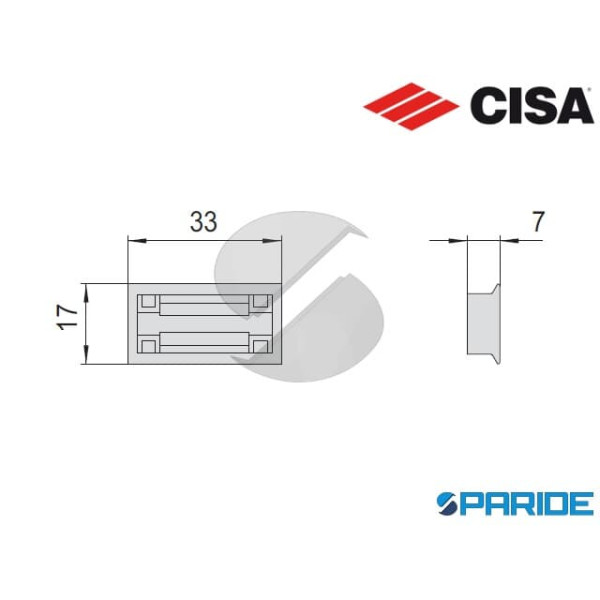 INSERTO NYLON PER RULLO 06141 70 0 CISA PER CONTROPIASTRE