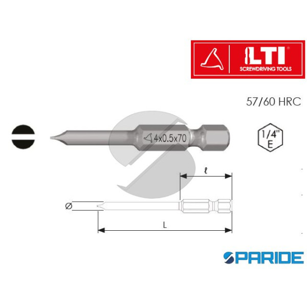 INSERTO TAGLIO 1\4 E 0,8 D 5X70 MM LTI KRINO