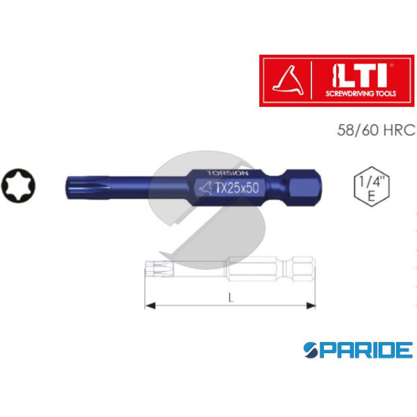 INSERTO TORX 1\4 C TORSION TX30 L 50 MM LTI