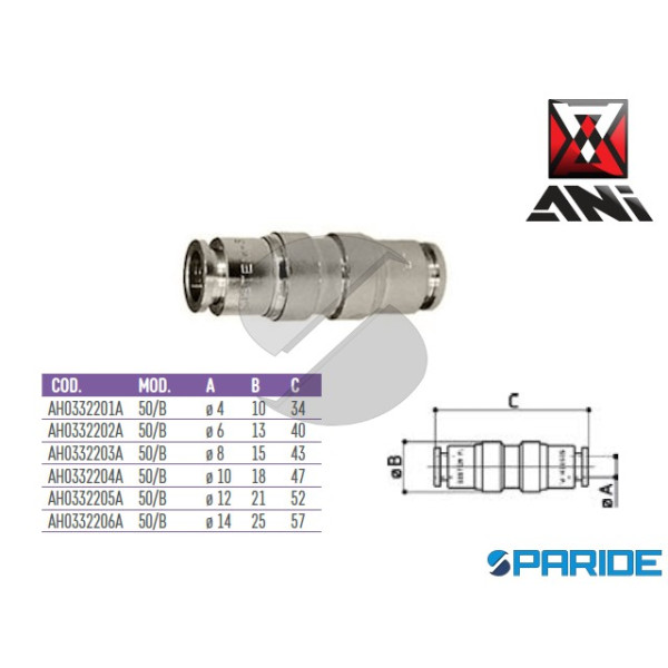 INTERMEDIO DRITTO 50\B D 12 MM AH0332205A ANI