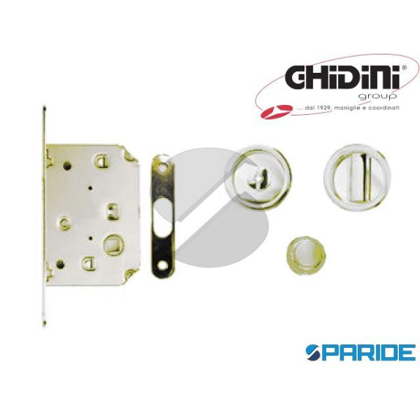 KIT 1B PER PORTE SCORREVOLI OTTONE LUCIDO CON SERR...