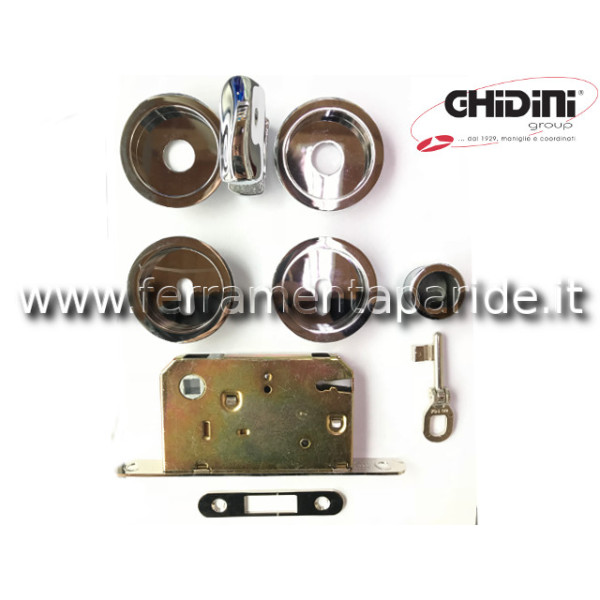 KIT 2 PER PORTA SCORREVOLE OTTONE CROMO LUCIDO 557...