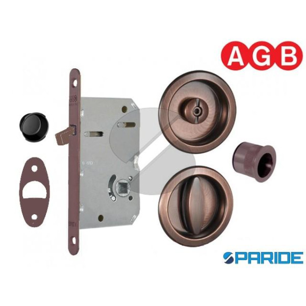 KIT A SERRATURA SCIVOLA TRE E 50 16X160 BRONZATO R...