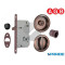 KIT A SERRATURA SCIVOLA TRE E 50 16X160 BRONZATO ROSETTE E BORDO TONDO B049345002 AGB