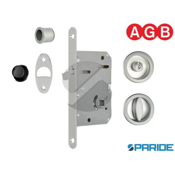 KIT A SERRATURA SCIVOLA TRE E 50 16X160 CROMO OPAC...
