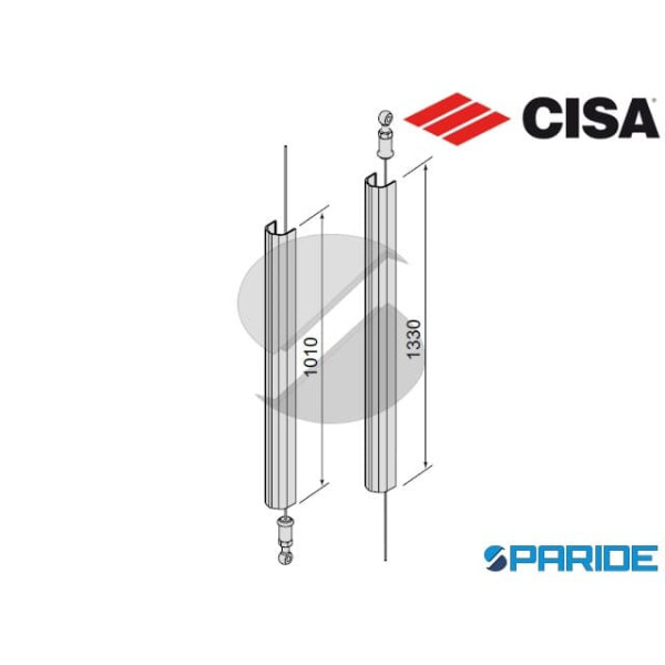 KIT ASTE CAVI FLESSIBILI 07A63 0C 0 CISA