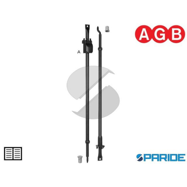 KIT ASTE PUNTALI ARIETE HB 1750-2900 SUP ZANCATO I...