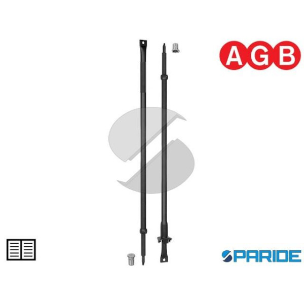 KIT ASTE PUNTALI DRITTI ARIETE HB 1750-2900 NERO H...